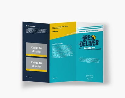 Vista previa del diseño de Galería de diseños de folletos plegados para marketing y relaciones públicas, Pliegue en acordeón DL (99 x 210 mm)