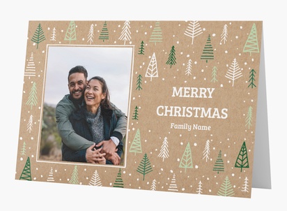 Design Preview for Design Gallery: Rustic Personalized Christmas Cards, Rectangular 18.2 x 11.7 cm