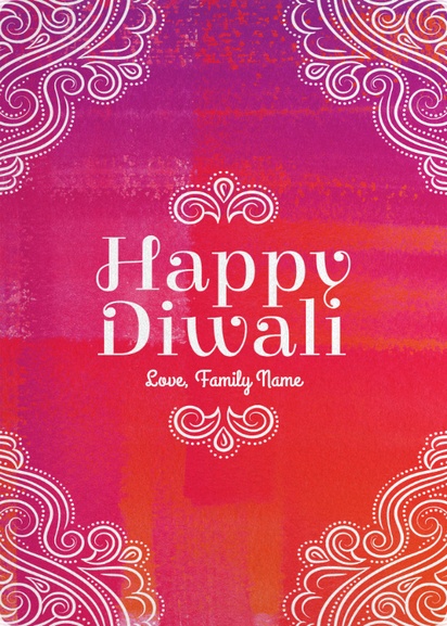 Design Preview for Design Gallery: Diwali Greeting Cards, 11.7 x 18.2 cm Flat