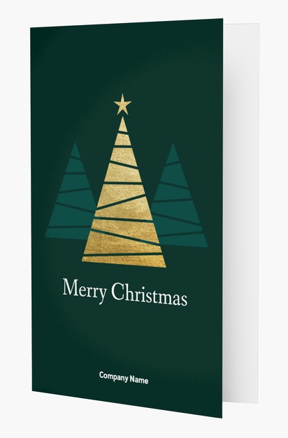 Design Preview for Design Gallery: Trees & Wreaths Christmas Cards, Rectangular 18.2 x 11.7 cm