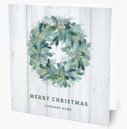 Design Preview for Design Gallery: Trees & Wreaths Personalized Christmas Cards, Square 14 x 14 cm