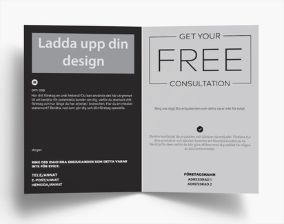 Förhandsgranskning av design för Designgalleri: Företagstjänster Broschyrer, Enkelfalsning A6 (105 x 148 mm)