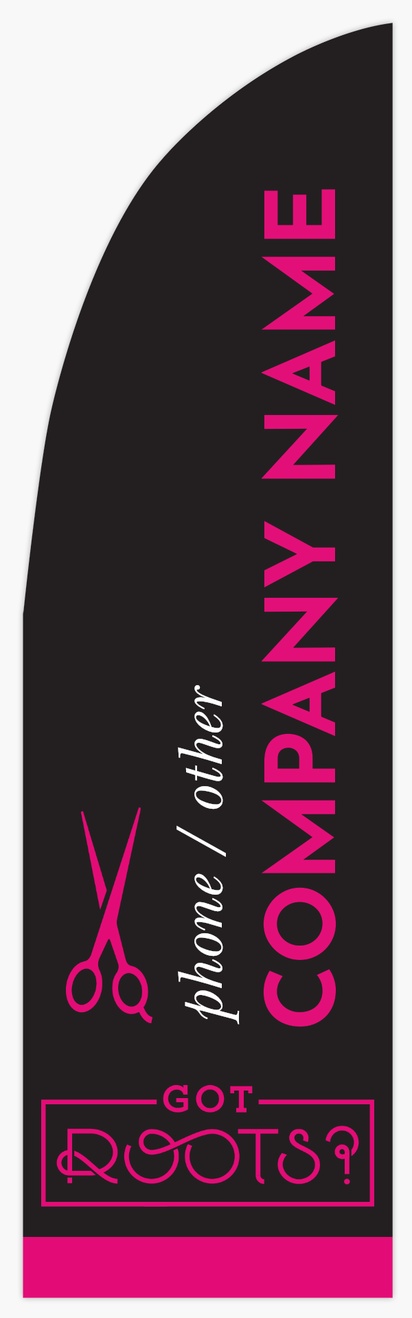 Design Preview for Beauty & Spa Flags - Fabric Only Templates, 7.5'