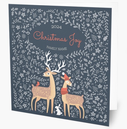 Design Preview for Design Gallery: Snowflakes & Winter Scenes Christmas Cards, Square 14 x 14 cm