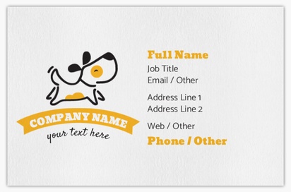 Design Preview for Design Gallery: Pet Training Natural Uncoated Business Cards