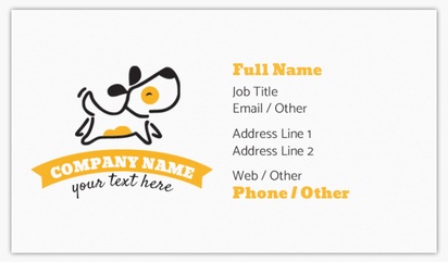 Design Preview for Design Gallery: Pet Training Standard Visiting Cards