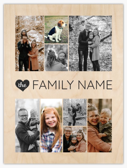 A family photos logo cream brown design for Collage with 9 uploads