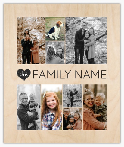 A rustic family cream brown design for Events with 9 uploads