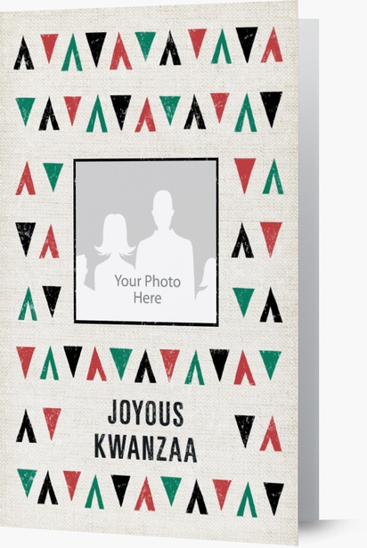 Design Preview for Design Gallery: Kwanzaa Greeting Cards, 11.7 x 18.2 cm Folded