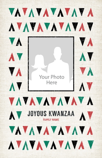 Design Preview for Design Gallery: Kwanzaa Greeting Cards, 13.9 x 21.6 cm Flat