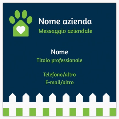 Anteprima design per Galleria di design: biglietti da visita standard per dog sitter/cura animali, Quadrato (65 x 65 mm)