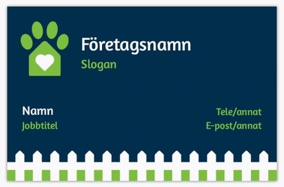 Förhandsgranskning av design för Designgalleri: Djurskötsel Visitkort med relieftryck