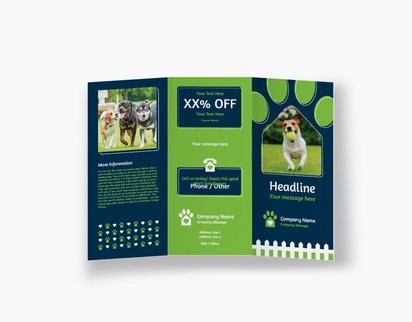 Design Preview for Design Gallery: Pet Sitting & Dog Walking Flyers & Leaflets, Tri-fold DL (99 x 210 mm)