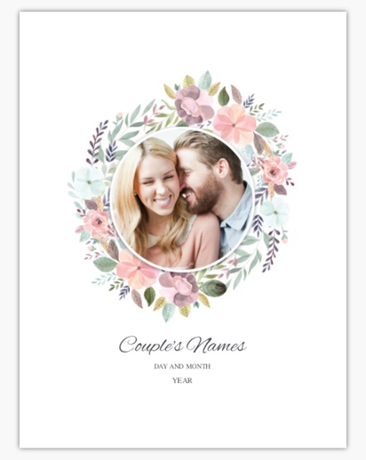 Design Preview for Wedding Canvas Prints Templates, 12" x 16" Vertical