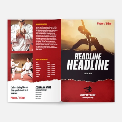 Design Preview for Design Gallery: Sports & Fitness Brochures, A5 Bi-fold