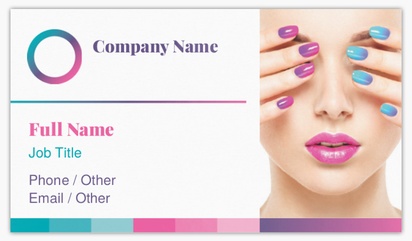 Design Preview for Nail Salons Glossy Business Cards Templates, Standard (3.5" x 2")
