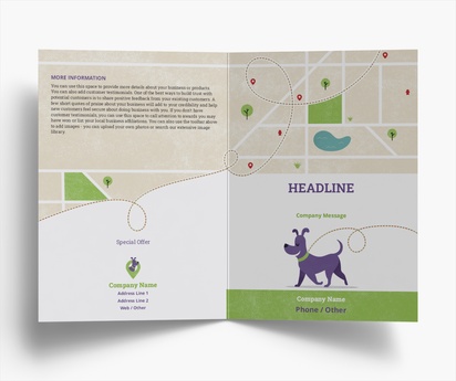 Design Preview for Design Gallery: Pet Sitting & Dog Walking Folded Leaflets, Bi-fold A5 (148 x 210 mm)
