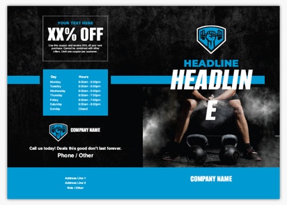 Design Preview for Design Gallery: Sports & Fitness Flyers, Bi-fold A5