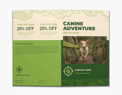 A animal dog hiking green cream design for Animals & Pet Care