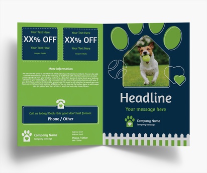 Design Preview for Design Gallery: Pet Sitting & Dog Walking Folded Leaflets, Bi-fold A5 (148 x 210 mm)