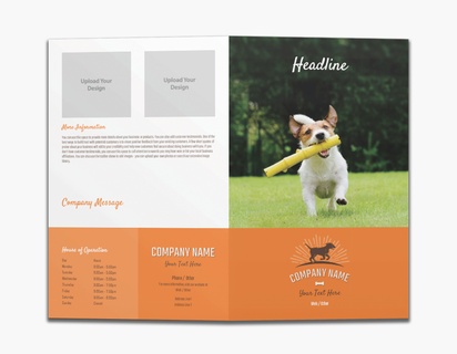 A pet photo orange black design for Animals & Pet Care with 2 uploads