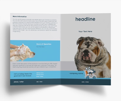 Design Preview for Design Gallery: Animal Grooming Folded Leaflets, Bi-fold A5 (148 x 210 mm)