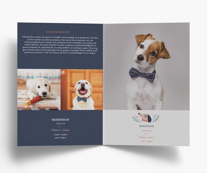 Voorvertoning ontwerp voor Ontwerpgalerij: Alles voor je huisdier Folders, Tweeluik A5 (148 x 210 mm)