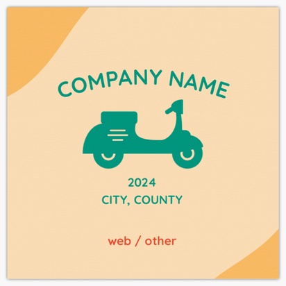 Design Preview for Design Gallery: Motorcycles Matte Visiting Cards, Square (63.5 x 63.5 mm)