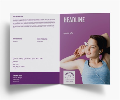 Design Preview for Design Gallery: Sports & Fitness Folded Leaflets, Bi-fold A5 (148 x 210 mm)