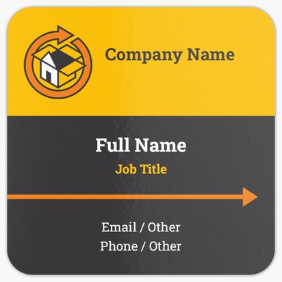 Design Preview for Courier Services Rounded Corner Business Cards Templates, Square (2.5" x 2.5")