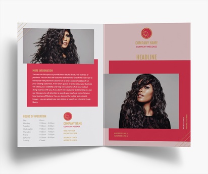 Design Preview for Design Gallery: Hair Salons Folded Leaflets, Bi-fold A5 (148 x 210 mm)