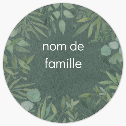 Aperçu du graphisme pour Galerie de modèles : feuilles de stickers pour fleurs et verdure, 3,8 x 3,8 cm Rond