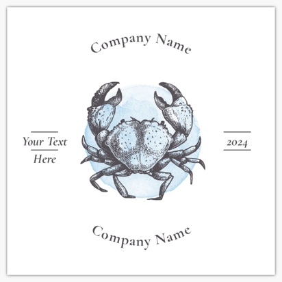 Design Preview for Design Gallery: Fish Markets Standard Business Cards, Square (65 x 65 mm)