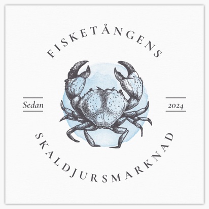 Förhandsgranskning av design för Designgalleri: Fiskmarknad Visitkort standard, Fyrkantiga (65 x 65 mm)