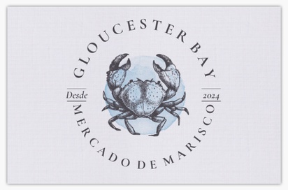 Vista previa del diseño de Galería de diseños de tarjetas con acabado lino para pescaderías