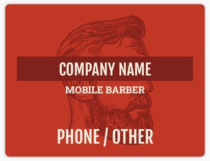 A barber barber shop red brown design for Modern & Simple
