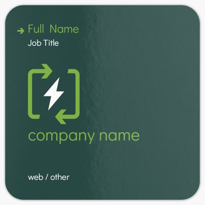 Design Preview for Environmental & Energy Rounded Corner Business Cards Templates, Square (2.5" x 2.5")