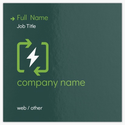 Design Preview for Environmental & Energy Standard Business Cards Templates, Square (2.5" x 2.5")