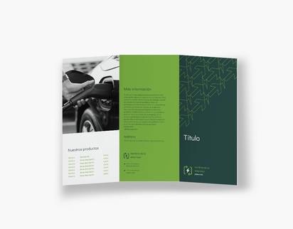 Vista previa del diseño de Galería de diseños de folletos plegados para energía y medio ambiente, Tríptico DL (99 x 210 mm)
