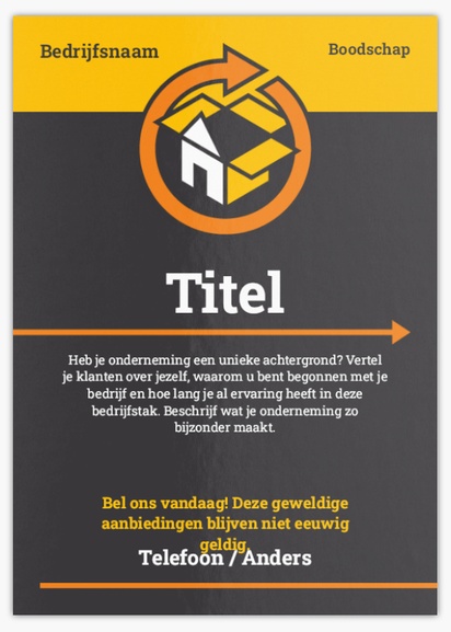 Voorvertoning ontwerp voor Ontwerpgalerij: Koerier en bezorgdienst Flyers en folders,  Geen vouwlijn A6 (105 x 148 mm)