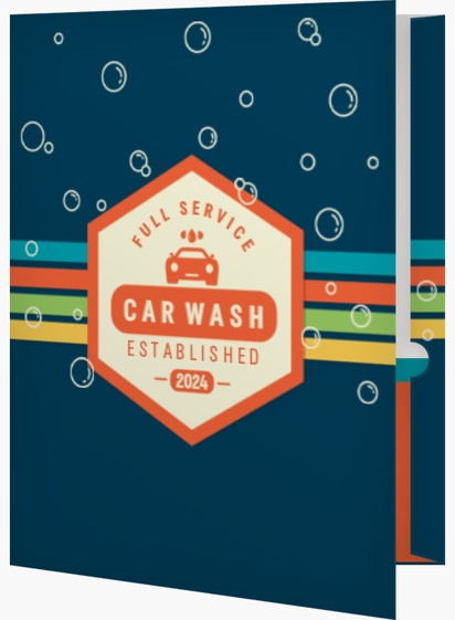 A bubble wash playful blue orange design