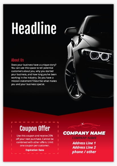 Design Preview for Design Gallery: Automotive & Transportation Flyers and Pamphlets,  No fold A5