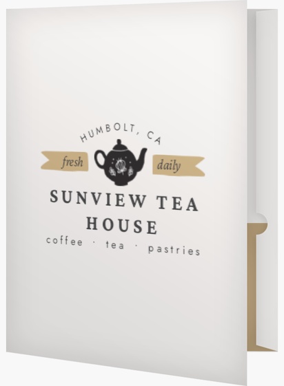 A tea pot tea house white cream design for Elegant