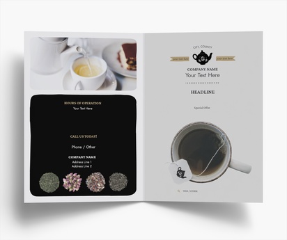 Design Preview for Design Gallery: Restaurants Flyers & Leaflets, Bi-fold A5 (148 x 210 mm)