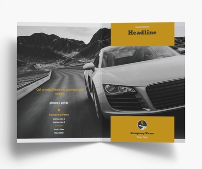 Design Preview for Design Gallery: Auto Rental Folded Leaflets, Bi-fold A5 (148 x 210 mm)