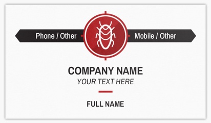 Design Preview for Design Gallery: Pest Control Glossy Visiting Cards, Standard (89 x 51 mm)