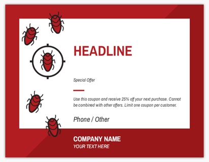 Design Preview for Pest Control Postcards Templates, 4.2" x 5.5"