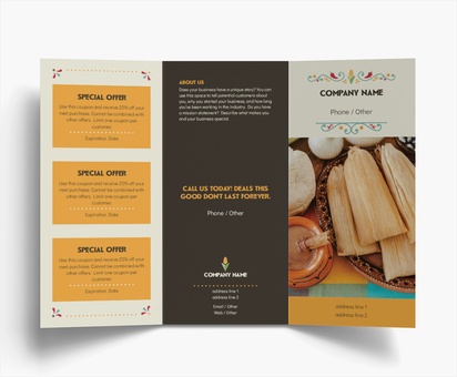 Design Preview for Design Gallery: Food Service Folded Leaflets, Tri-fold DL (99 x 210 mm)