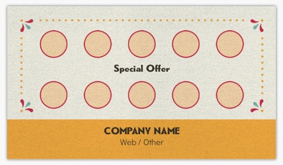 A Taqueria tamale cream orange design for Loyalty Cards