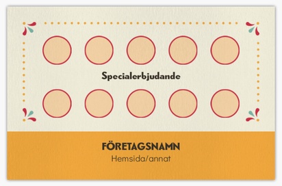 Förhandsgranskning av design för Designgalleri: Mat på hjul Visitkort med obestruket naturligt papper